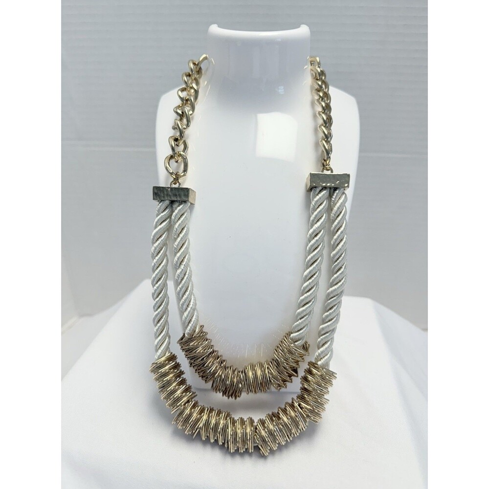 Goldtone Fancy Chain Rope Necklace